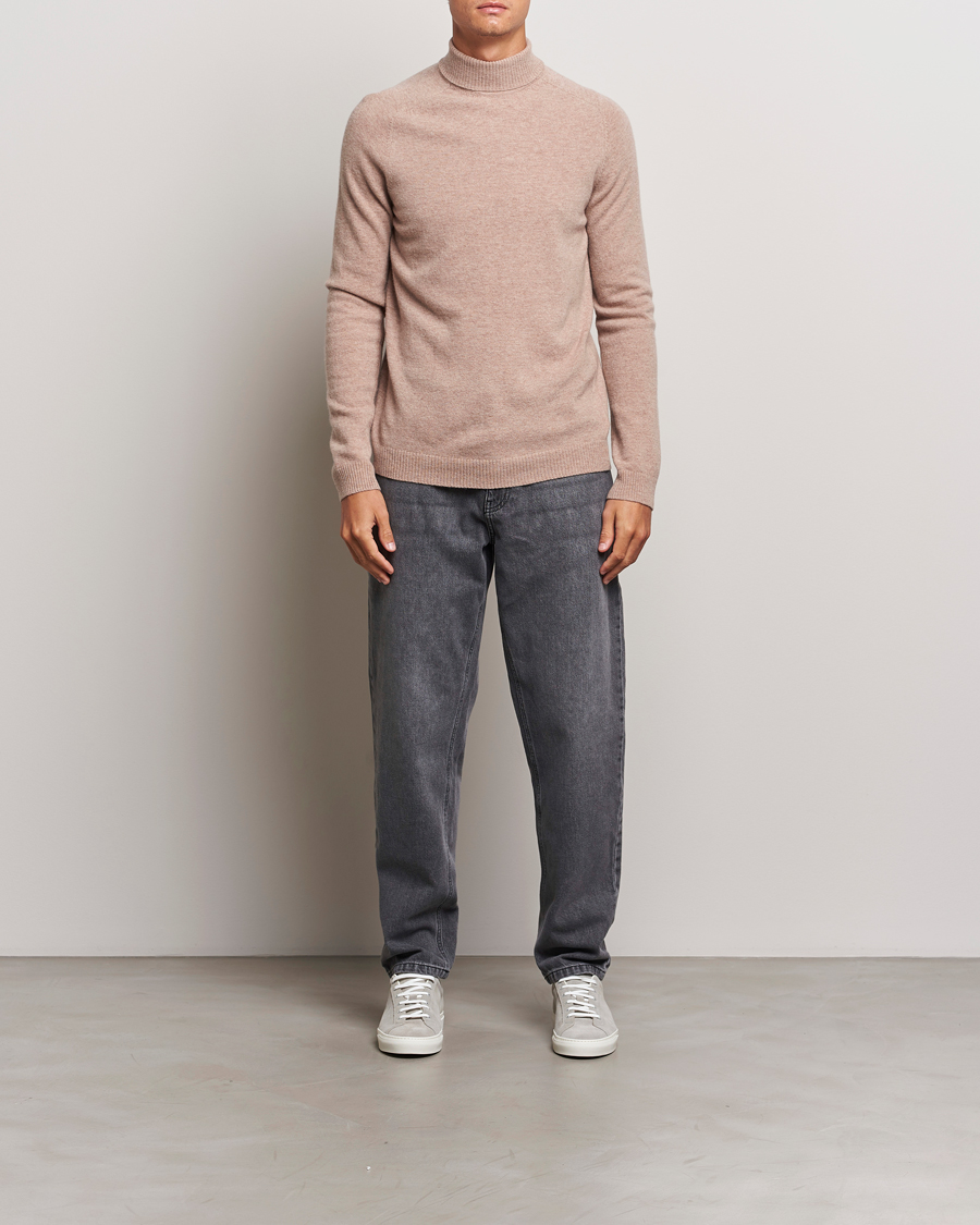 Homme | Pulls Et Tricots | KnowledgeCotton Apparel | Lambswool Rollneck Beige