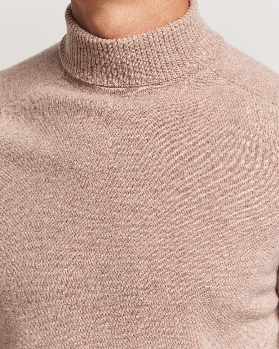 Homme | Pulls Et Tricots | KnowledgeCotton Apparel | Lambswool Rollneck Beige