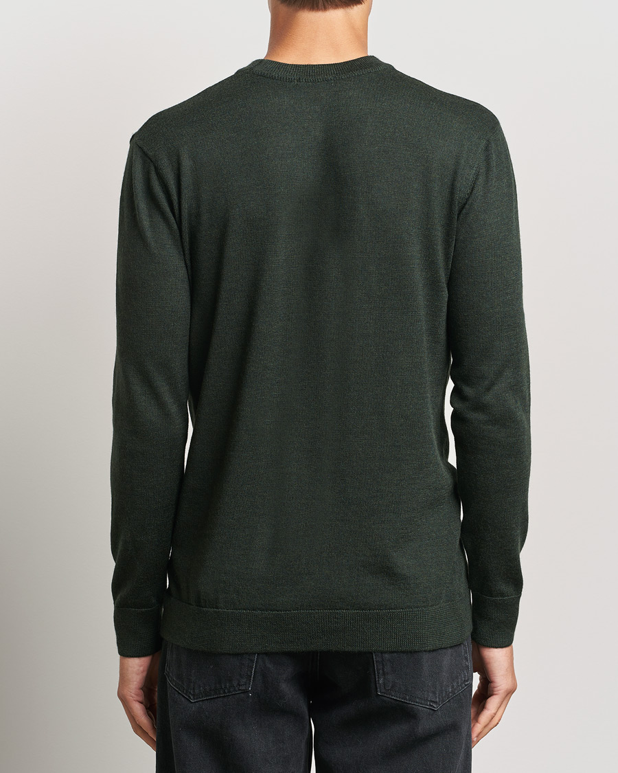 Homme | Pulls Et Tricots | KnowledgeCotton Apparel | Regular Merino Knit Crew Neck Green