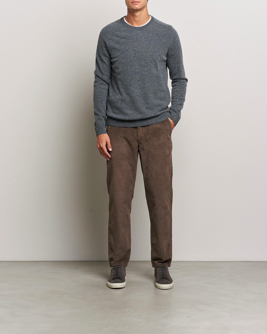 Homme | Pantalons | KnowledgeCotton Apparel | Chuck Regular Cord Trousers Chocolate