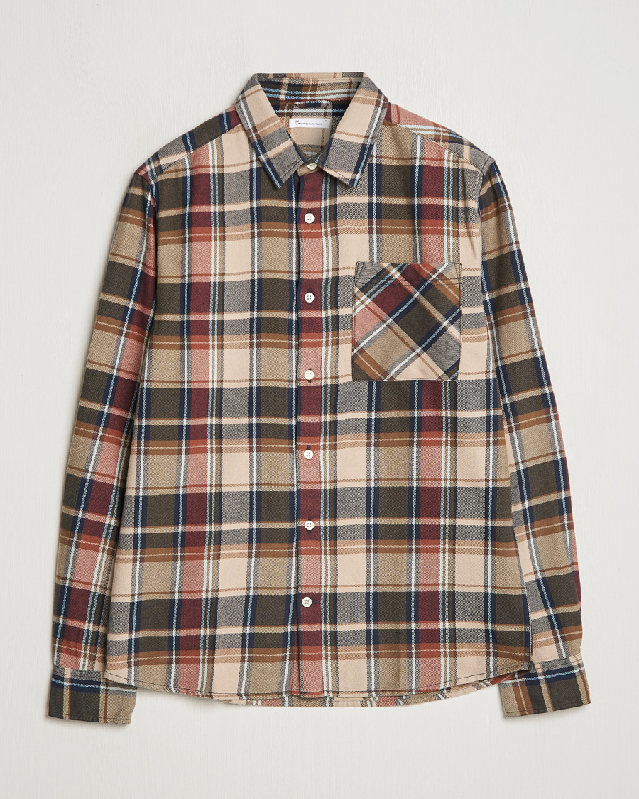 Homme | Chemises | KnowledgeCotton Apparel | Regular Checked Flannel Shirt Multi