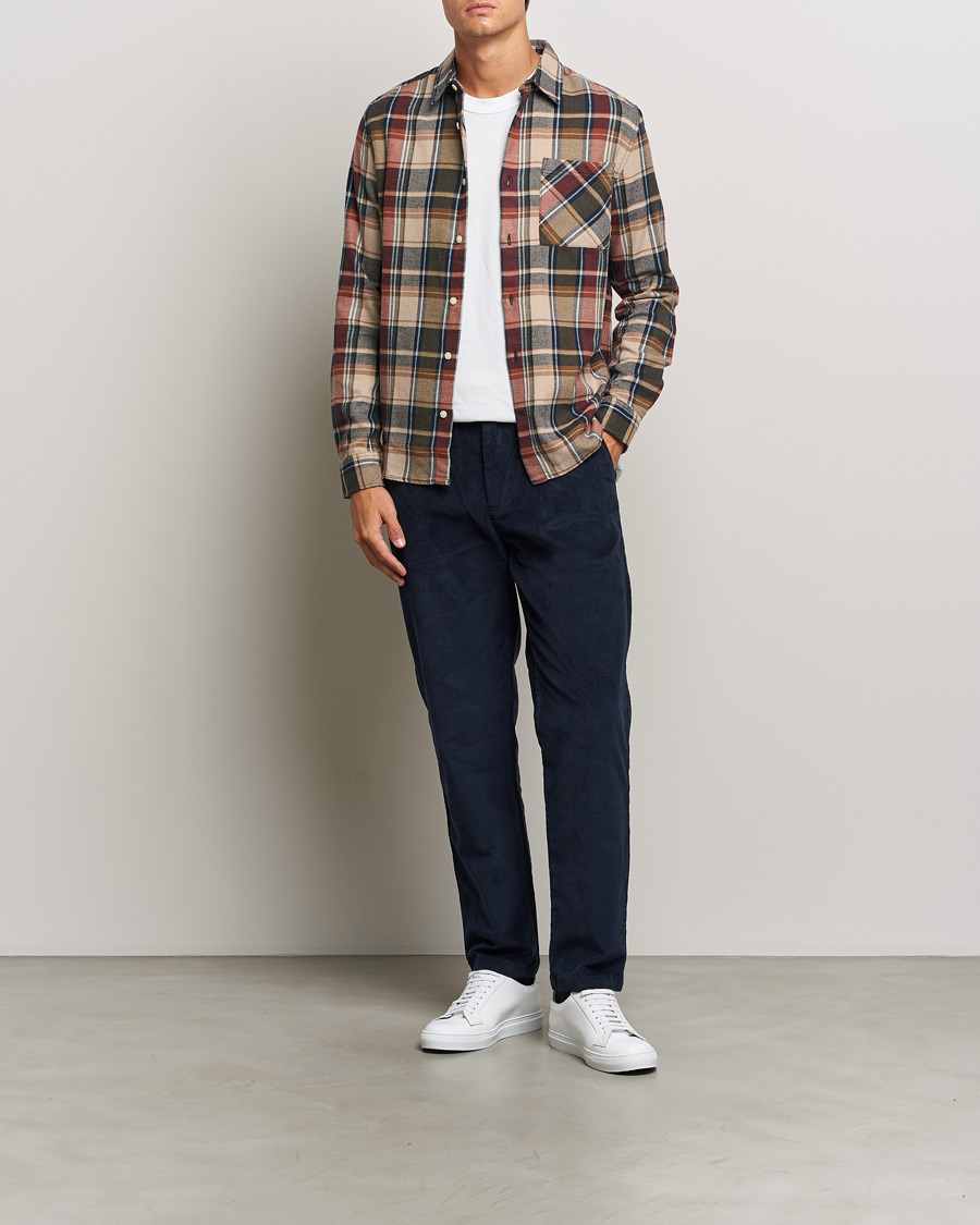 Homme | Chemises | KnowledgeCotton Apparel | Regular Checked Flannel Shirt Multi