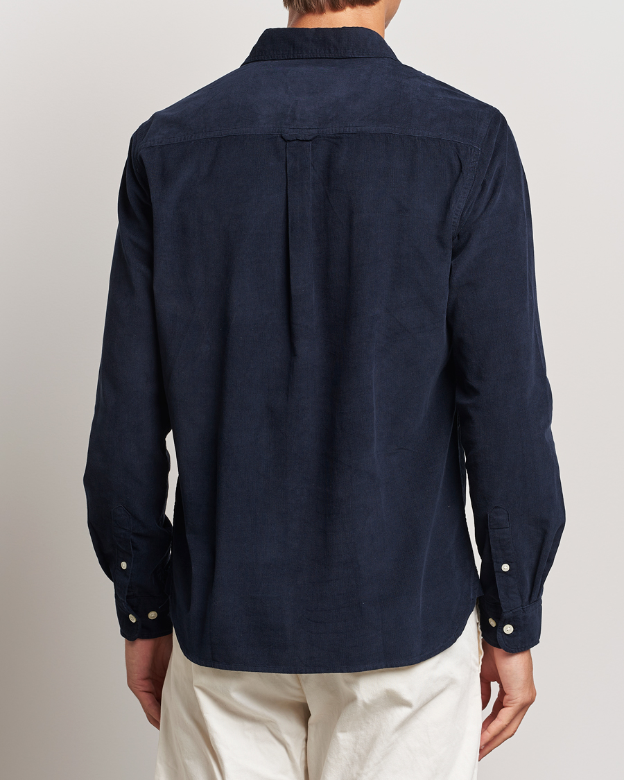 Homme | Chemises | KnowledgeCotton Apparel | Regular Fit Corduroy Shirt Navy