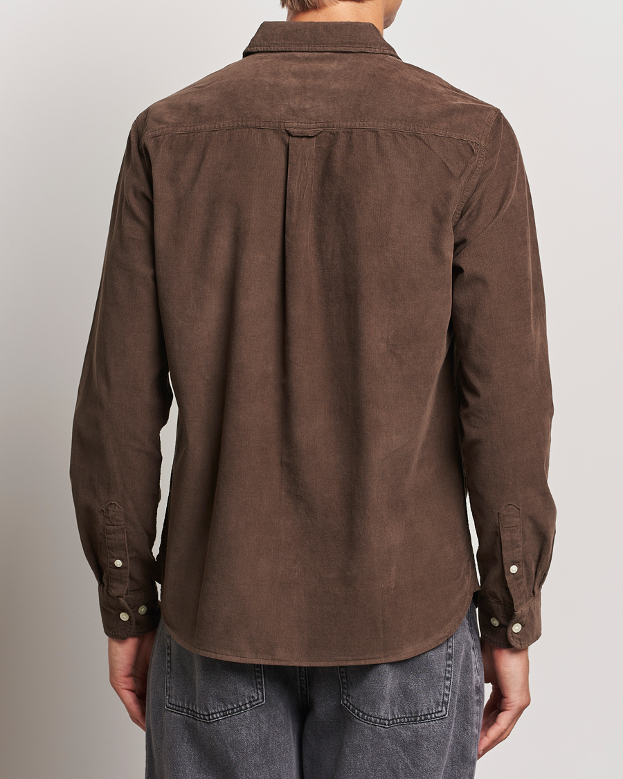 Homme | Chemises | KnowledgeCotton Apparel | Regular Fit Corduroy Shirt Brown