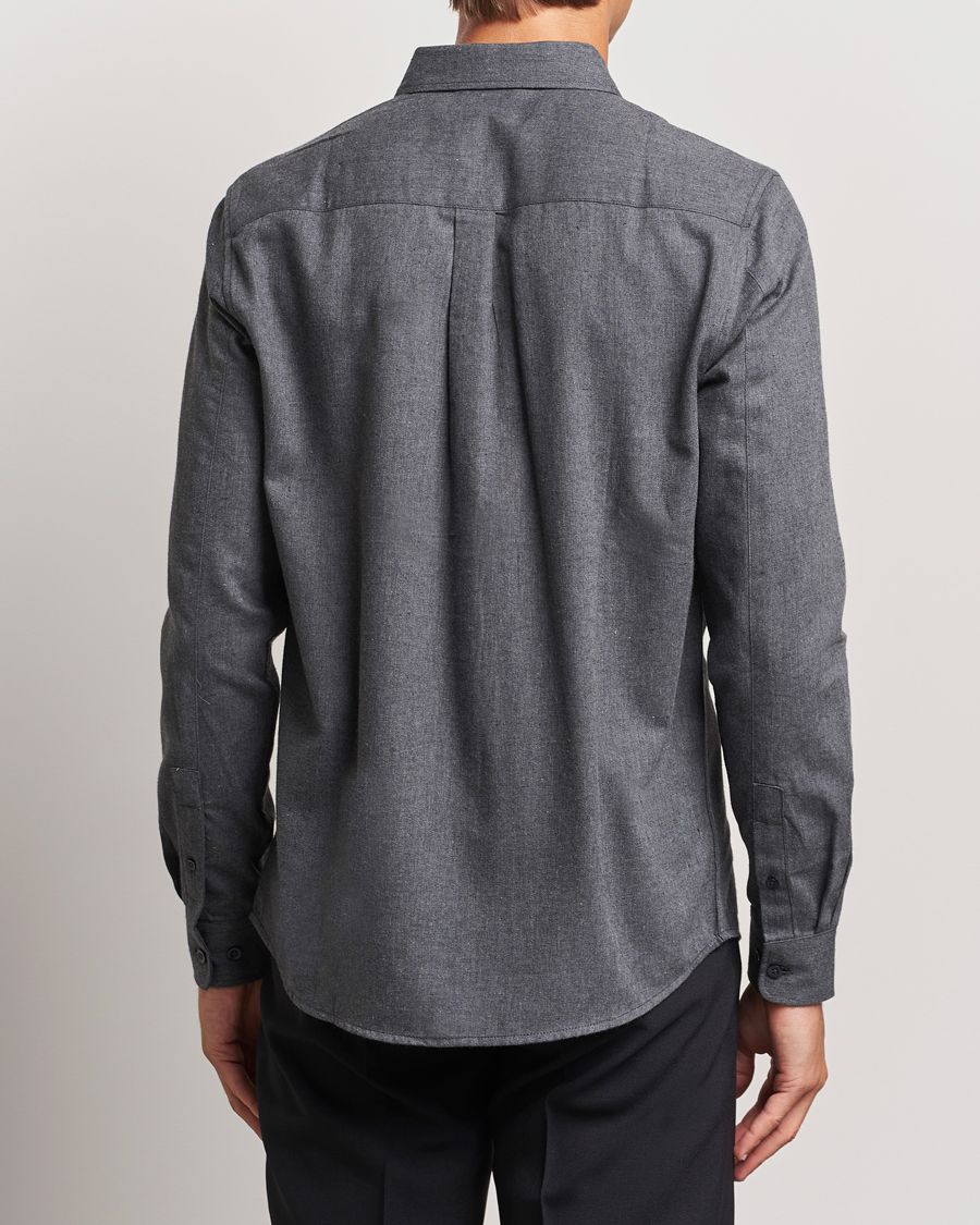 Homme | Chemises | KnowledgeCotton Apparel | Regular Fit Melange Flannel Shirt Grey