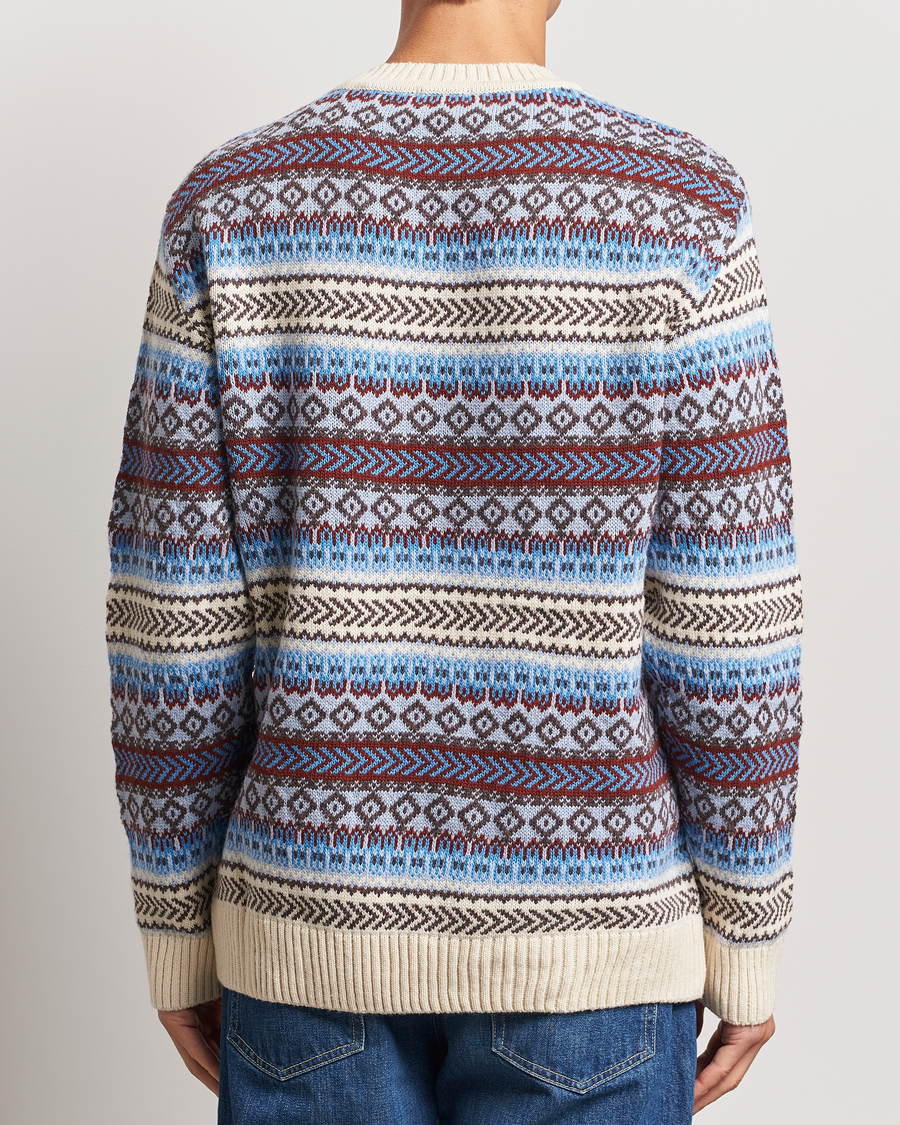 Homme | Pulls Et Tricots | KnowledgeCotton Apparel | Fairisle Knitted Crewneck Off White