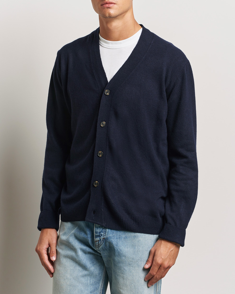 Homme | Pulls Et Tricots | KnowledgeCotton Apparel | Lambswool Cardigan Navy