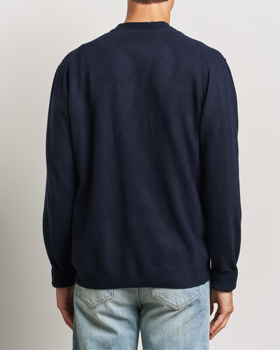 Homme | Pulls Et Tricots | KnowledgeCotton Apparel | Lambswool Cardigan Navy