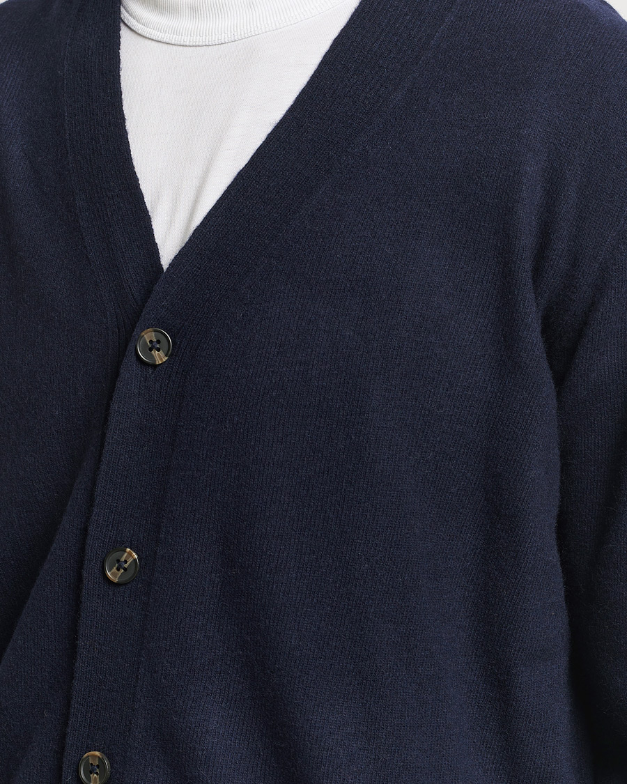 Homme | Pulls Et Tricots | KnowledgeCotton Apparel | Lambswool Cardigan Navy