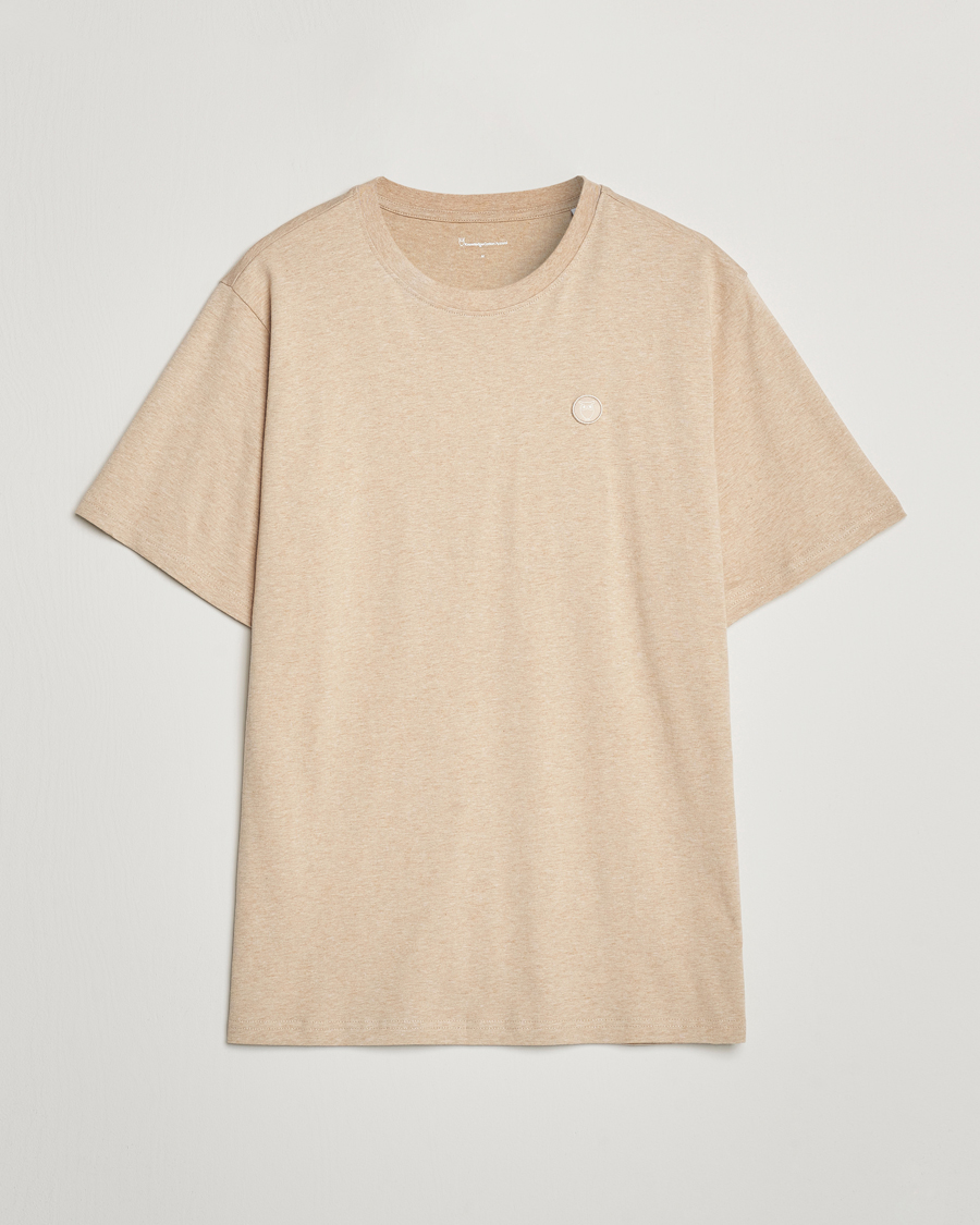 Homme | T-shirts | KnowledgeCotton Apparel | Loake Badge T-Shirt Safari Melange