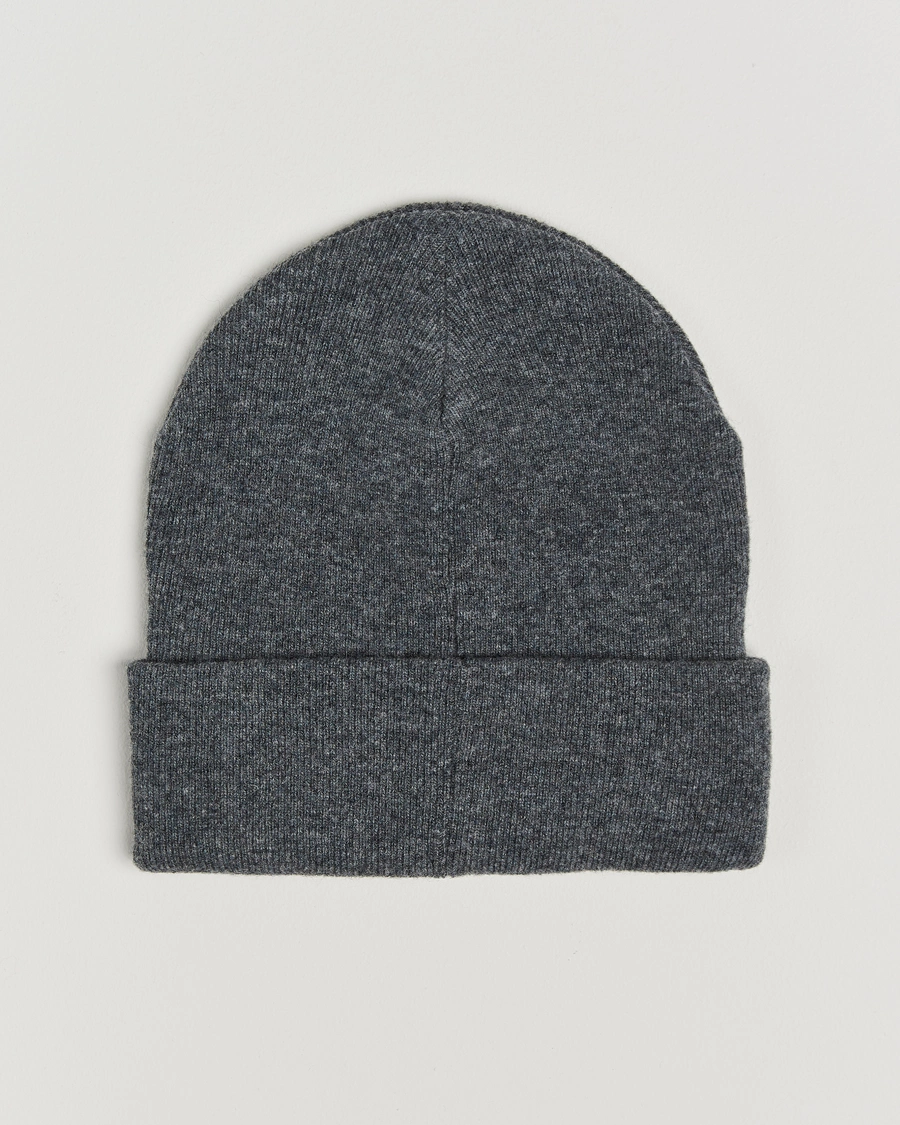 Homme | KnowledgeCotton Apparel Double Layer Wool Beanie Dark Grey | KnowledgeCotton Apparel | Double Layer Wool Beanie Dark Grey