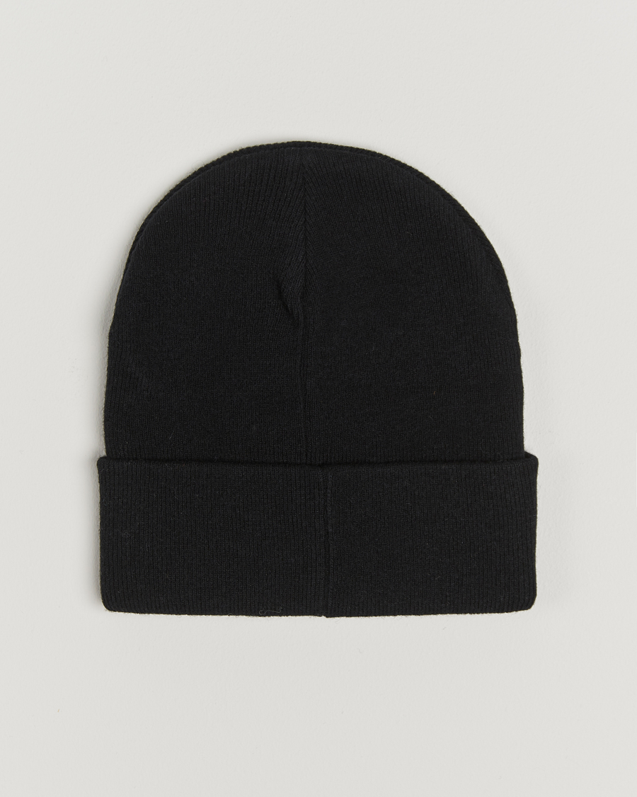 Homme | Bonnets | KnowledgeCotton Apparel | Double Layer Wool Beanie Black