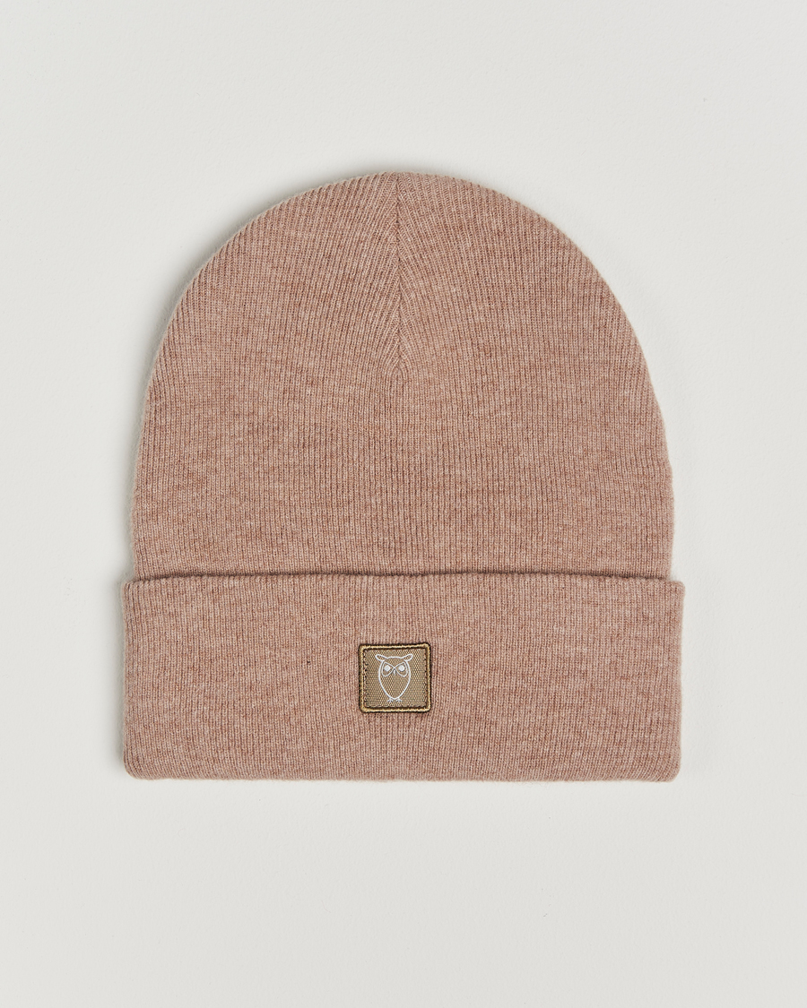 Homme | KnowledgeCotton Apparel Double Layer Wool Beanie Light Beige | KnowledgeCotton Apparel | Double Layer Wool Beanie Light Beige