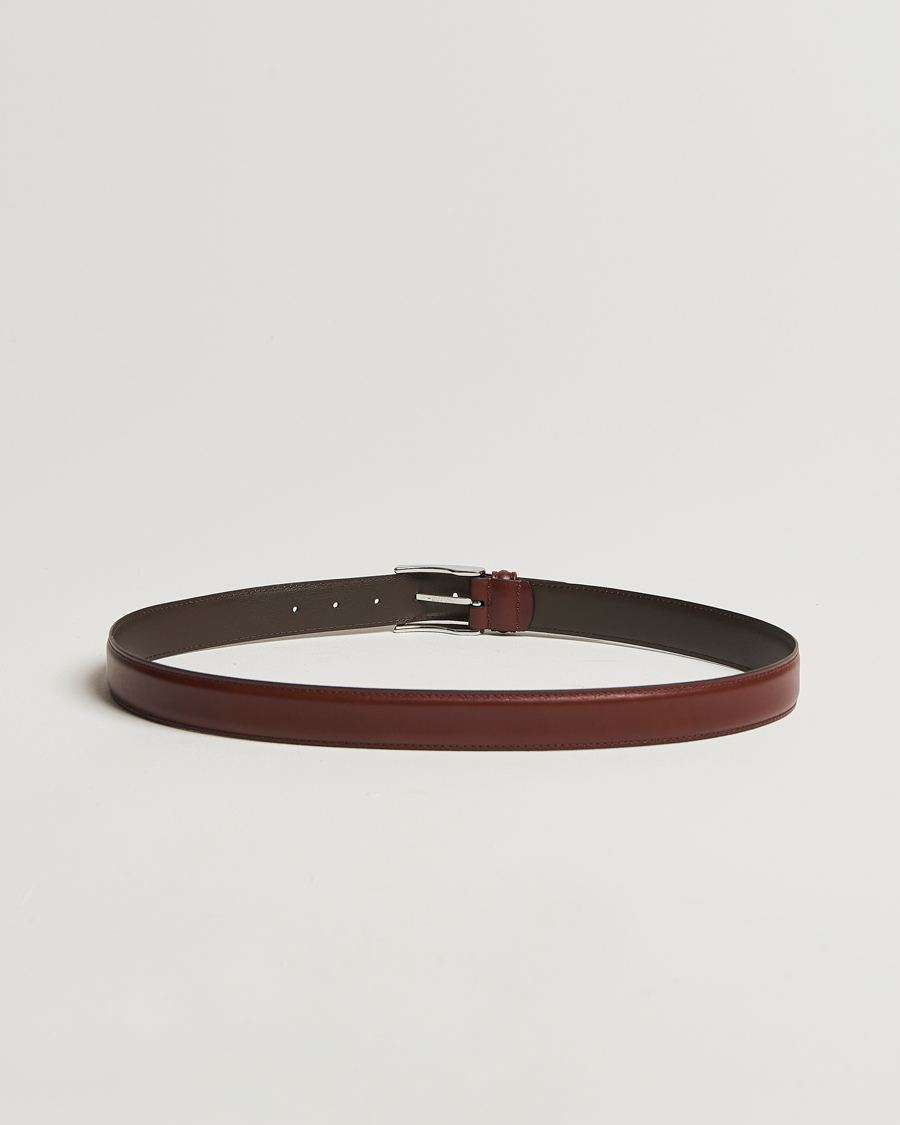 Homme | Ceintures | Anderson's | Leather Suit Belt 3 cm Brown