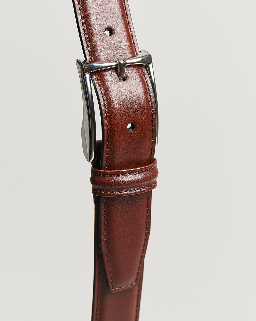 Homme | Ceintures | Anderson's | Leather Suit Belt 3 cm Brown