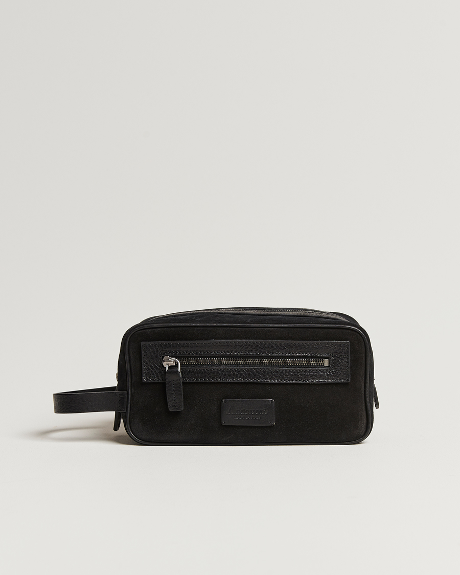 Homme | Sacs | Anderson's | Suede Washbag Black