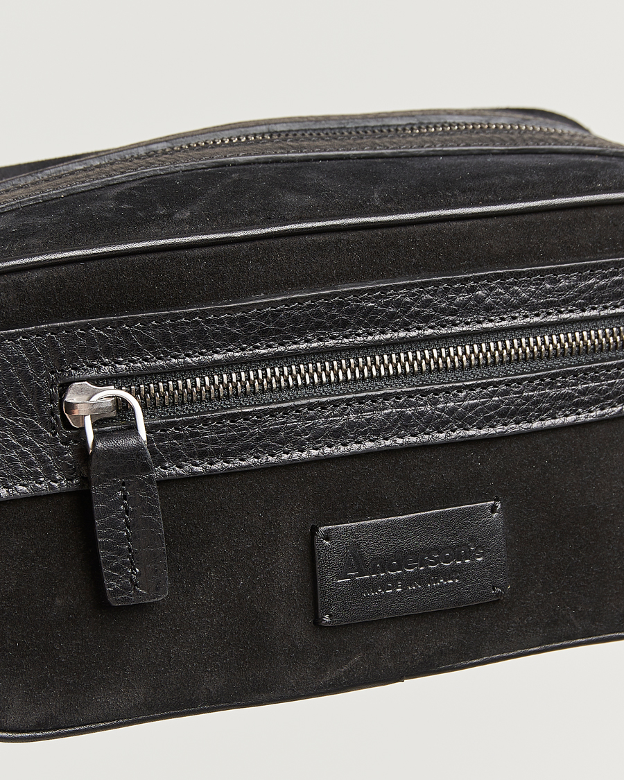 Homme | Sacs | Anderson's | Suede Washbag Black