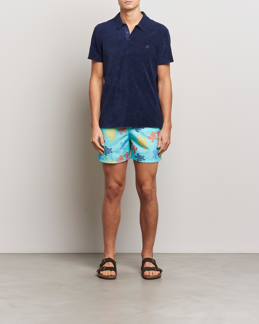 Homme | Maillots De Bain | Vilebrequin | Moorea Swim Shorts Bleu Lazuli