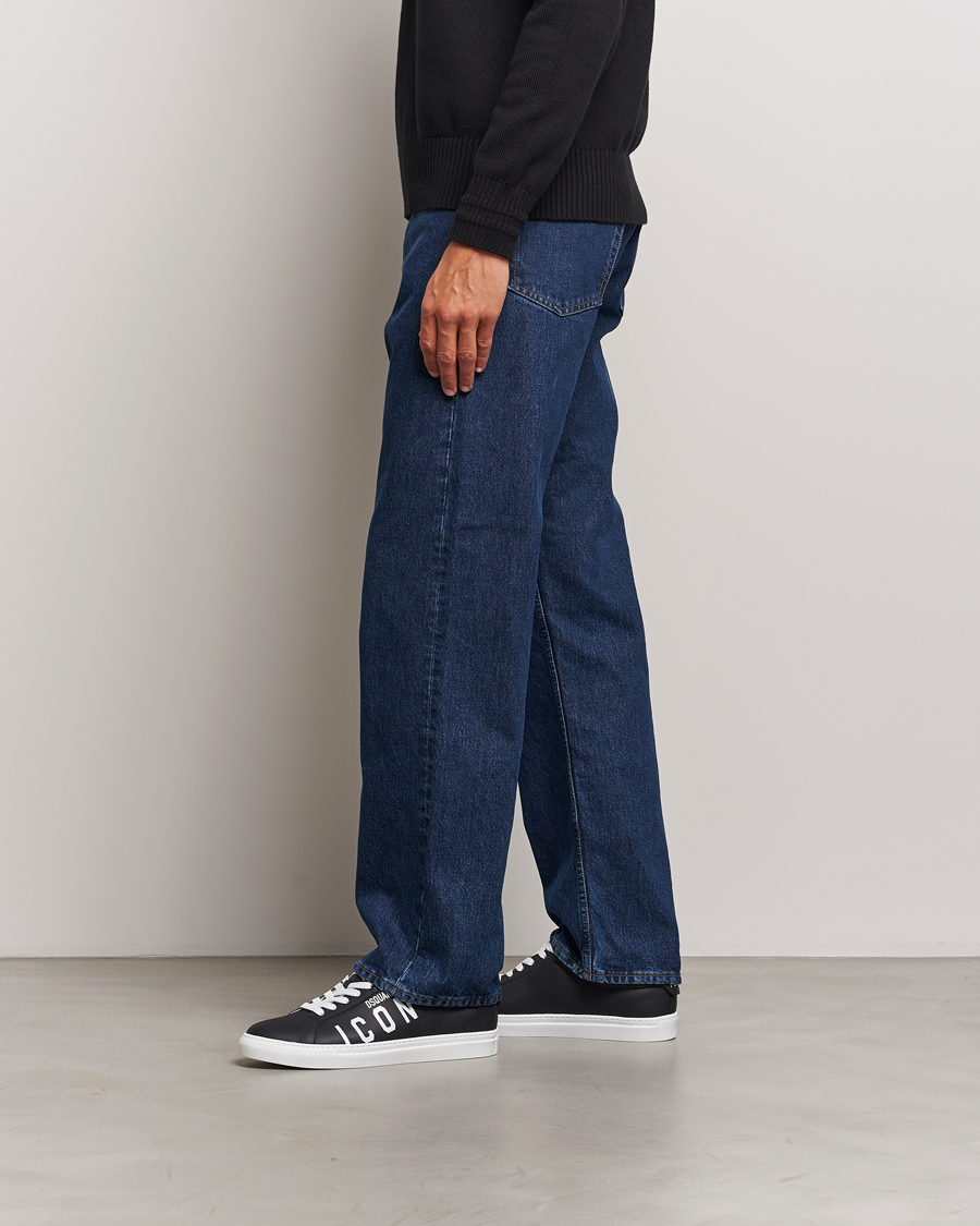 Homme | Dsquared2 Icon Leather Sneaker Black | Dsquared2 | Icon Leather Sneaker Black