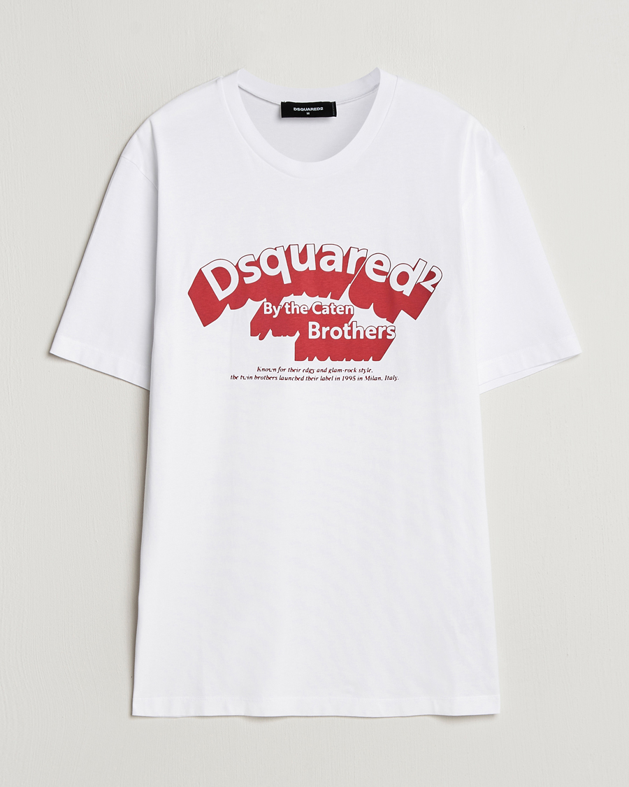 Homme | T-shirts | Dsquared2 | Regular Fit Logo T-Shirt White