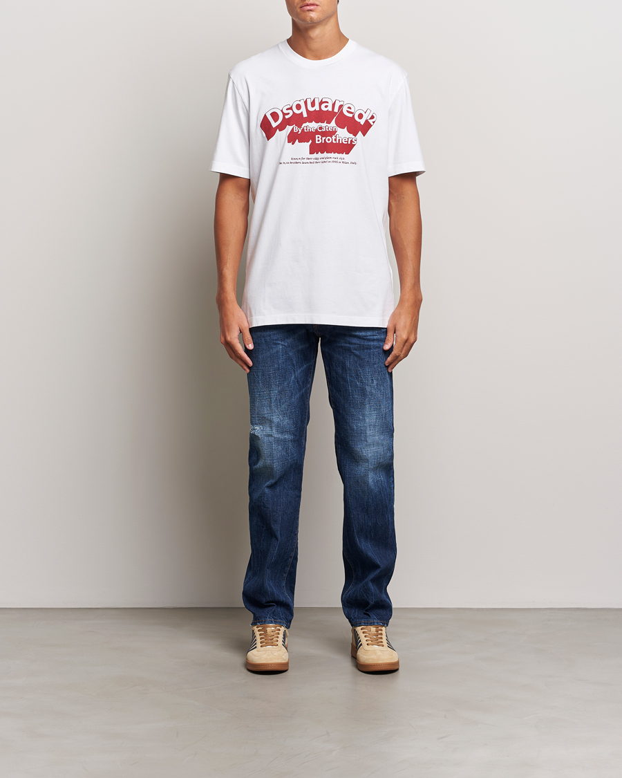 Homme | T-shirts | Dsquared2 | Regular Fit Logo T-Shirt White