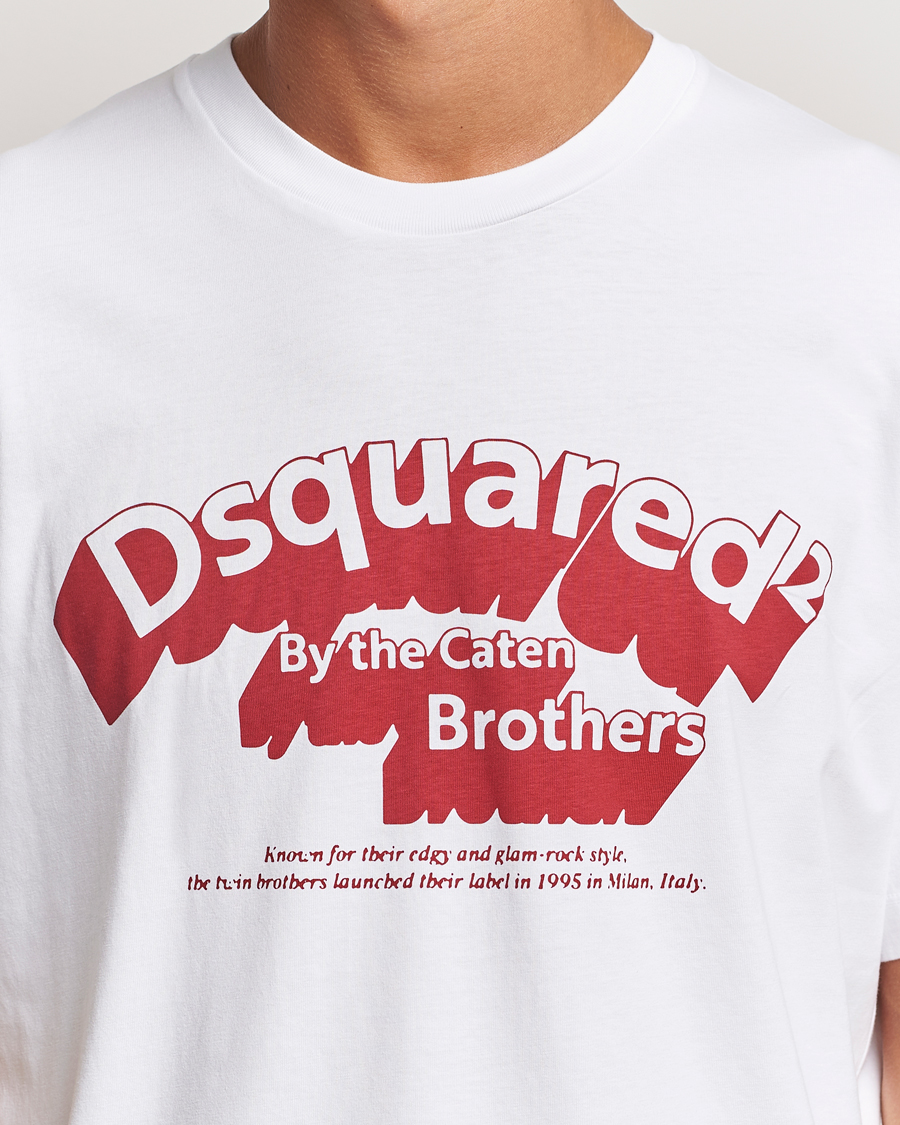Homme | T-shirts | Dsquared2 | Regular Fit Logo T-Shirt White