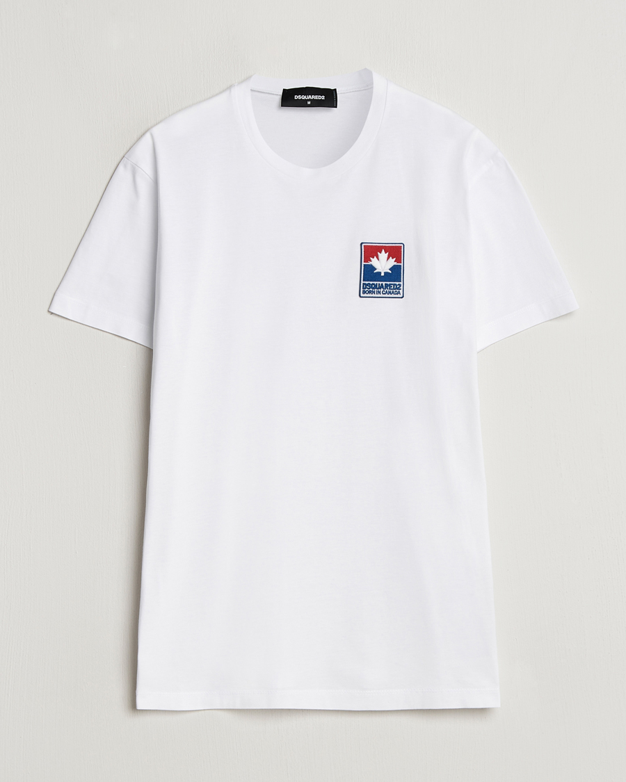 Homme | T-shirts | Dsquared2 | Cool Fit Leaf T-Shirt White