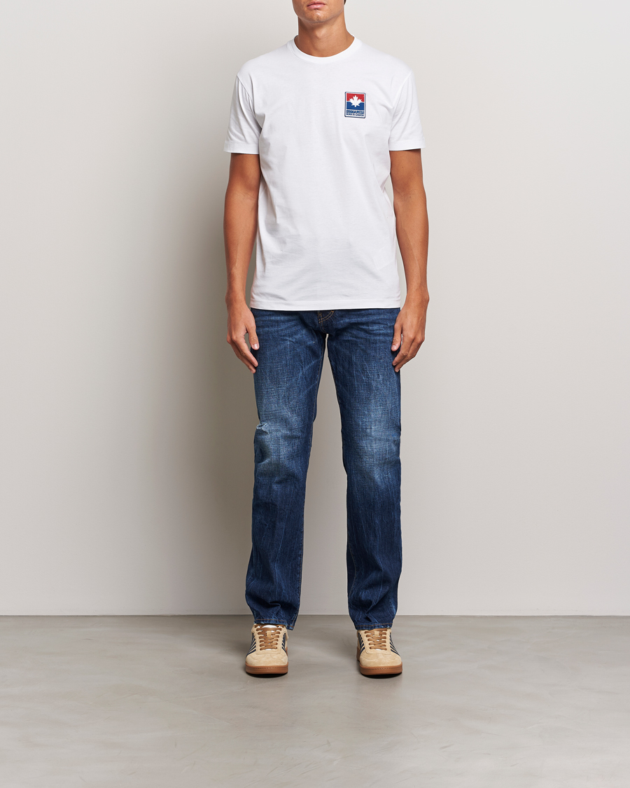 Homme | T-shirts | Dsquared2 | Cool Fit Leaf T-Shirt White