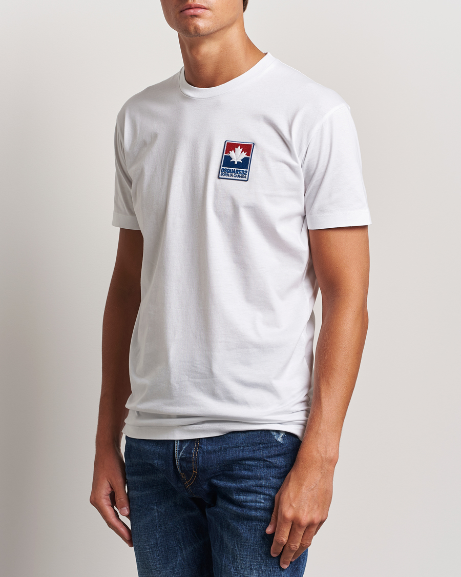 Homme | T-shirts | Dsquared2 | Cool Fit Leaf T-Shirt White