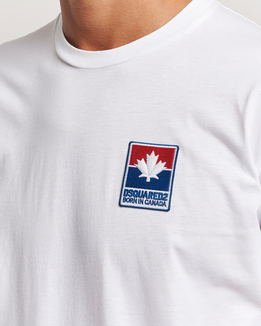 Homme | T-shirts | Dsquared2 | Cool Fit Leaf T-Shirt White