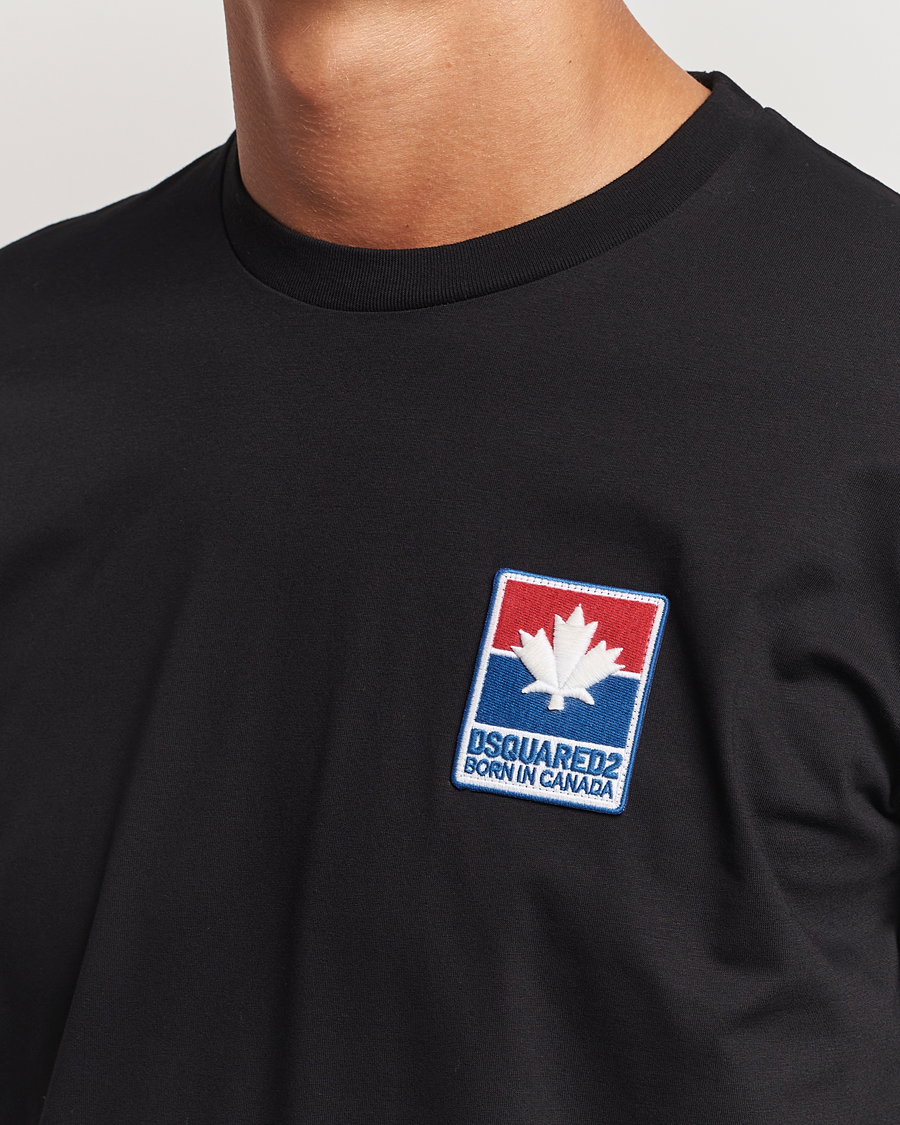 Homme | T-shirts | Dsquared2 | Cool Fit Leaf T-Shirt Black