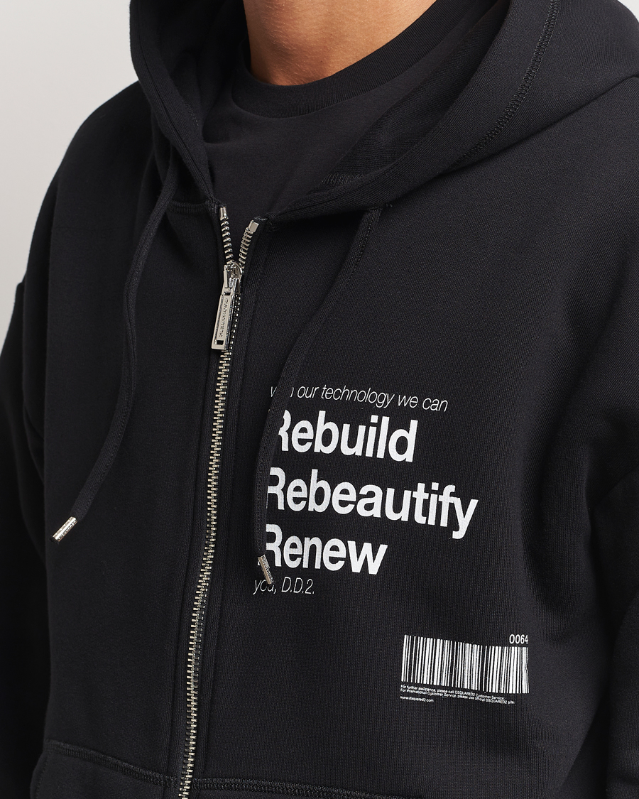 Homme | Pulls Et Tricots | Dsquared2 | Logo Full Zip Hoodie Black