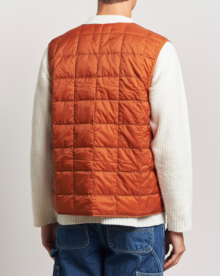 Homme | Manteaux Et Vestes | TAION | V-Neck Lightweight Down Vest Brick Orange