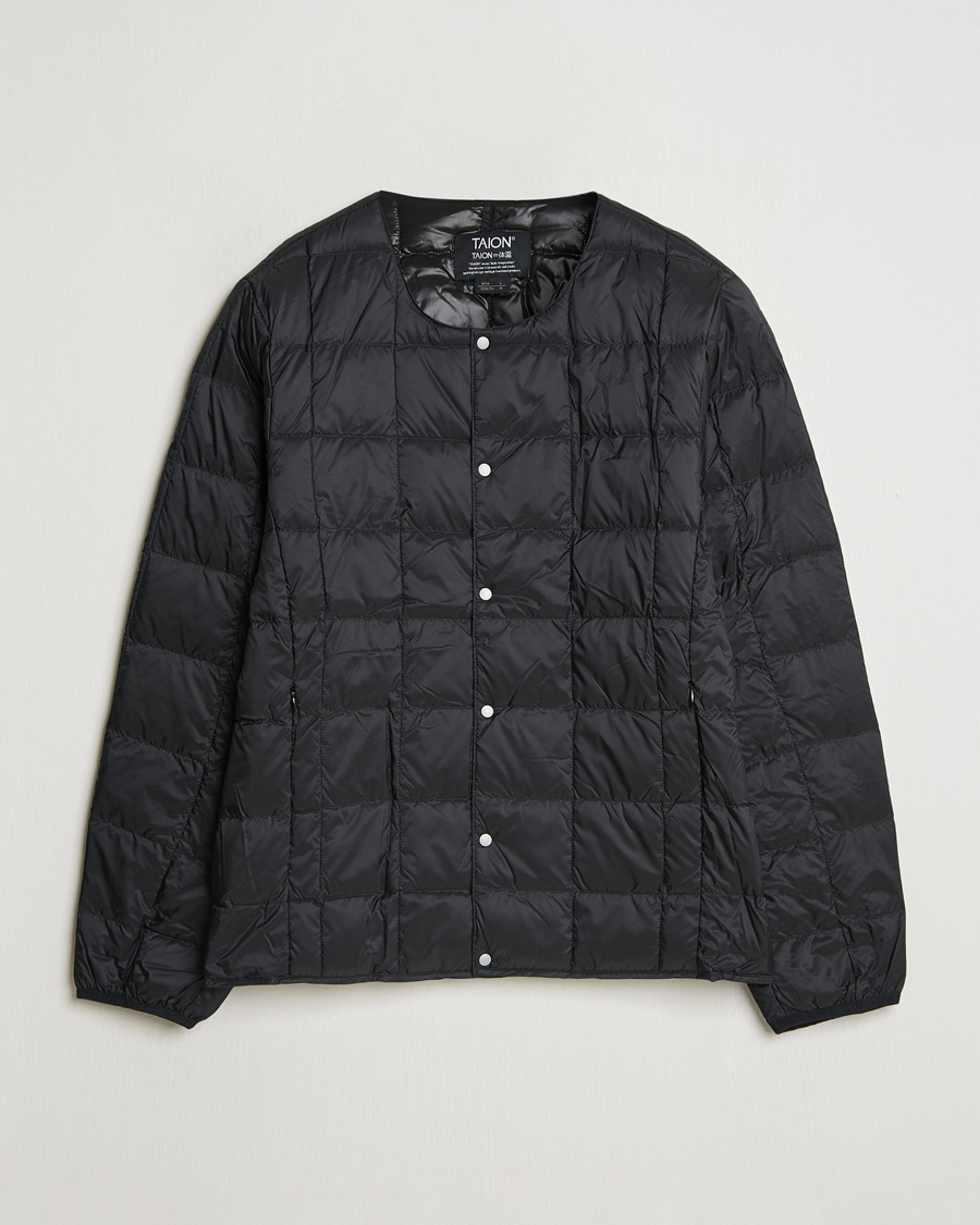Homme | Manteaux Et Vestes | TAION | Crew Neck Button Down Jacket Black