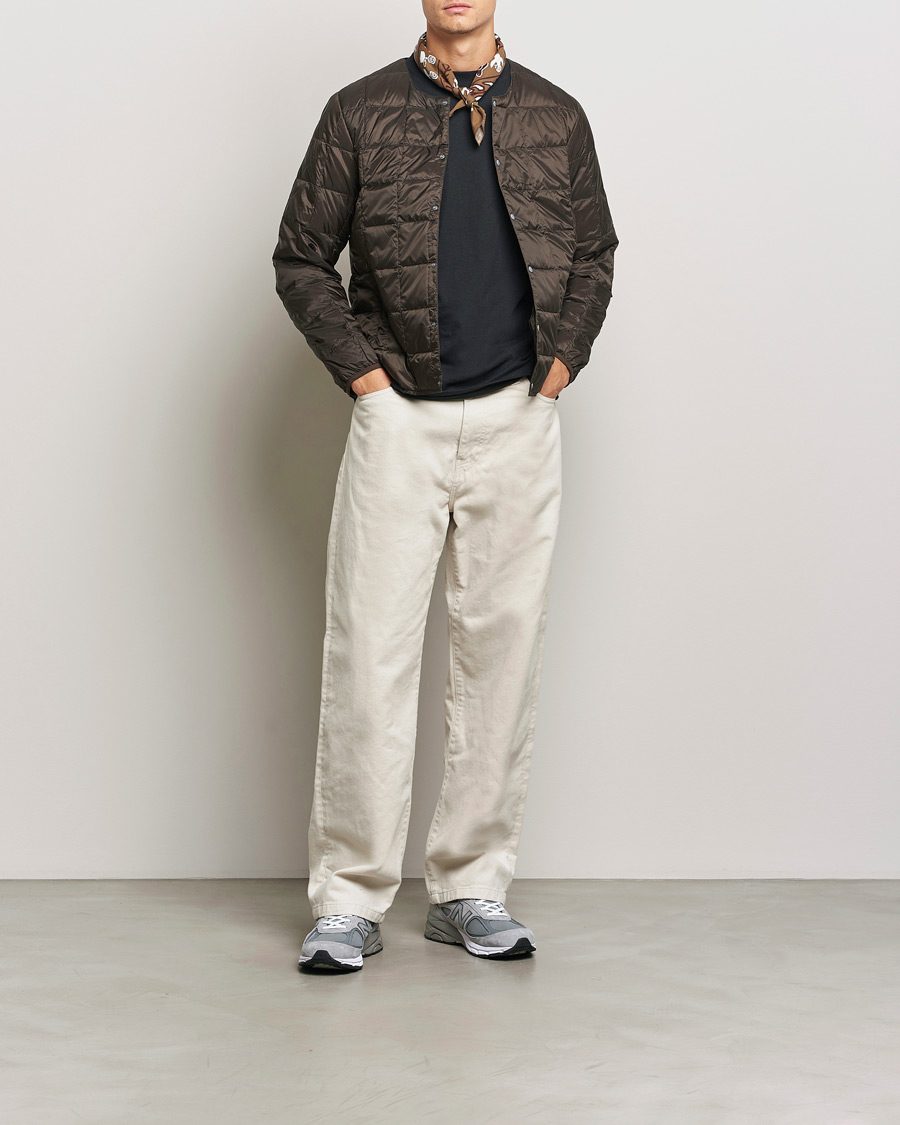 Homme | Manteaux Et Vestes | TAION | Crew Neck Button Down Jacket Dark Choco