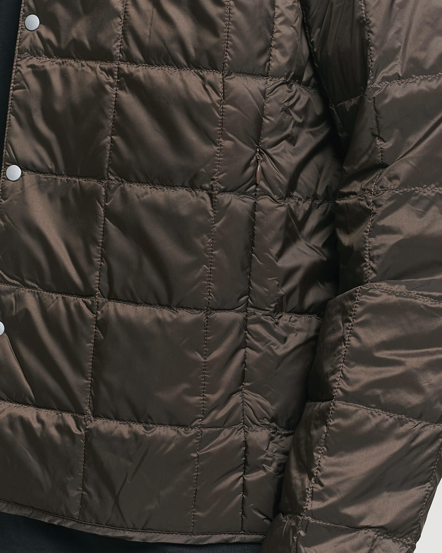 Homme | Manteaux Et Vestes | TAION | Crew Neck Button Down Jacket Dark Choco