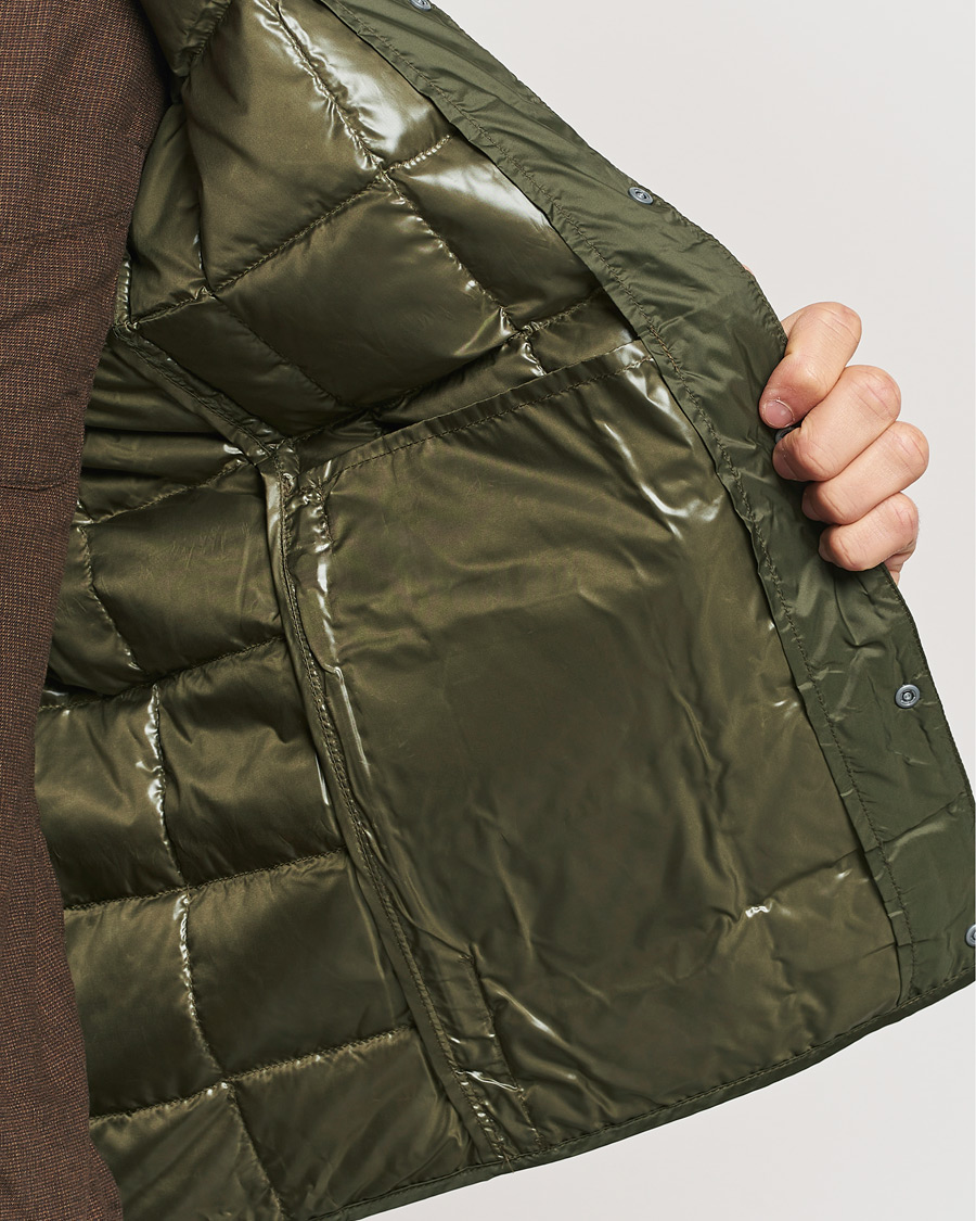 Homme | Manteaux Et Vestes | TAION | Crew Neck Button Down Jacket Dark Olive