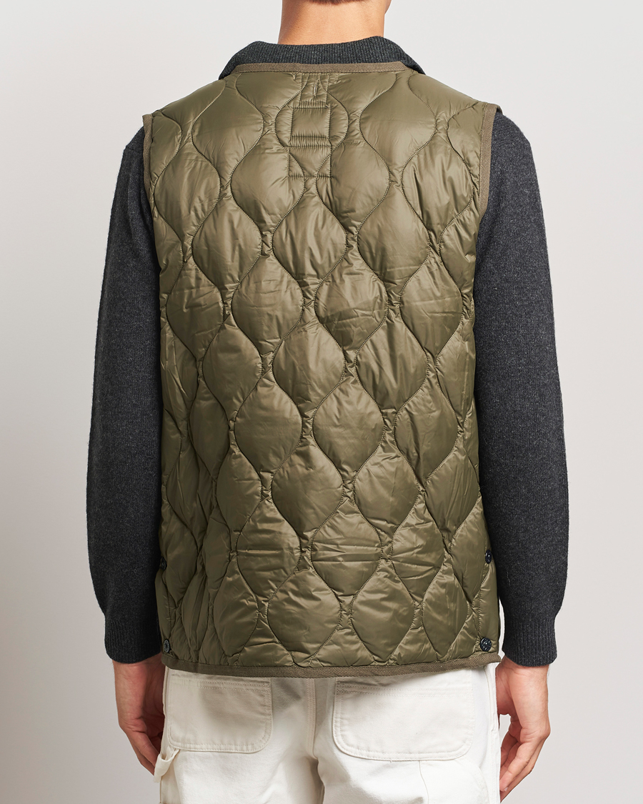 Homme | Manteaux Et Vestes | TAION | Military Crew Neck Down Vest Dark Olive