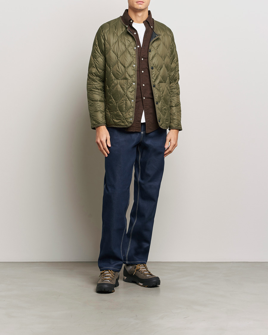 Homme | Manteaux Et Vestes | TAION | Military Crew Neck Down Jacket Dark Olive