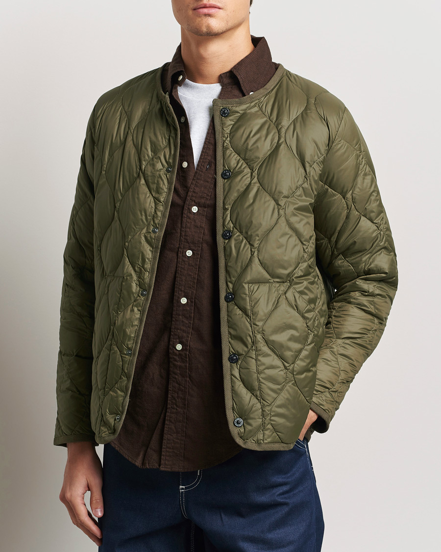 Homme | Manteaux Et Vestes | TAION | Military Crew Neck Down Jacket Dark Olive