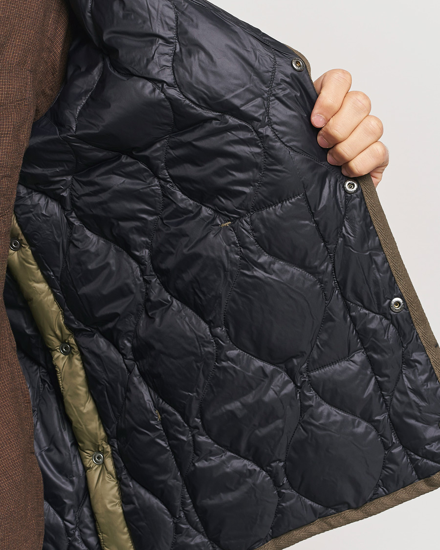 Homme | Manteaux Et Vestes | TAION | Military Crew Neck Down Jacket Dark Olive