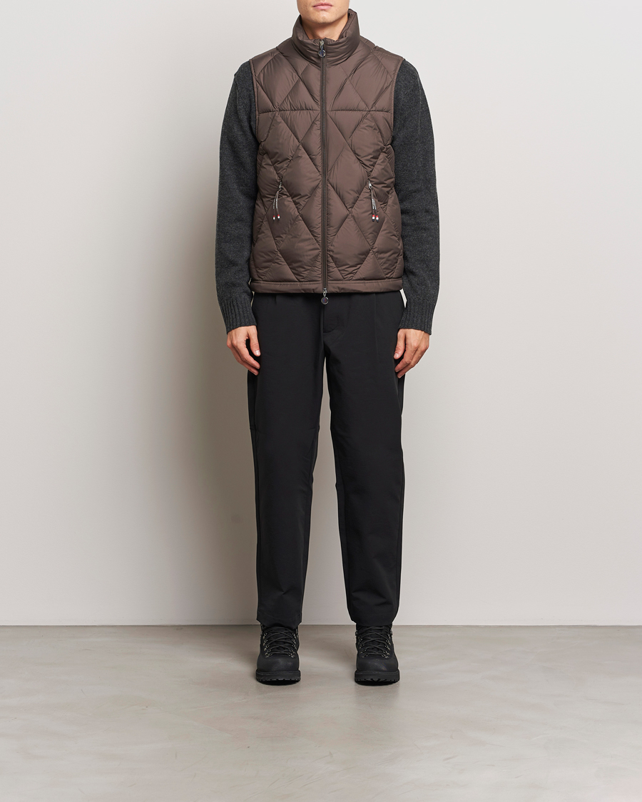 Homme | Manteaux Et Vestes | Moncler | Aroula Quilted Down Vest Dark Brown