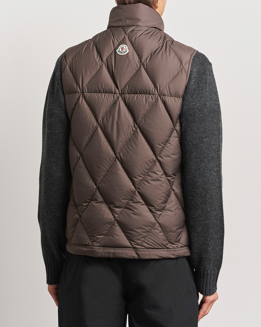 Homme | Manteaux Et Vestes | Moncler | Aroula Quilted Down Vest Dark Brown