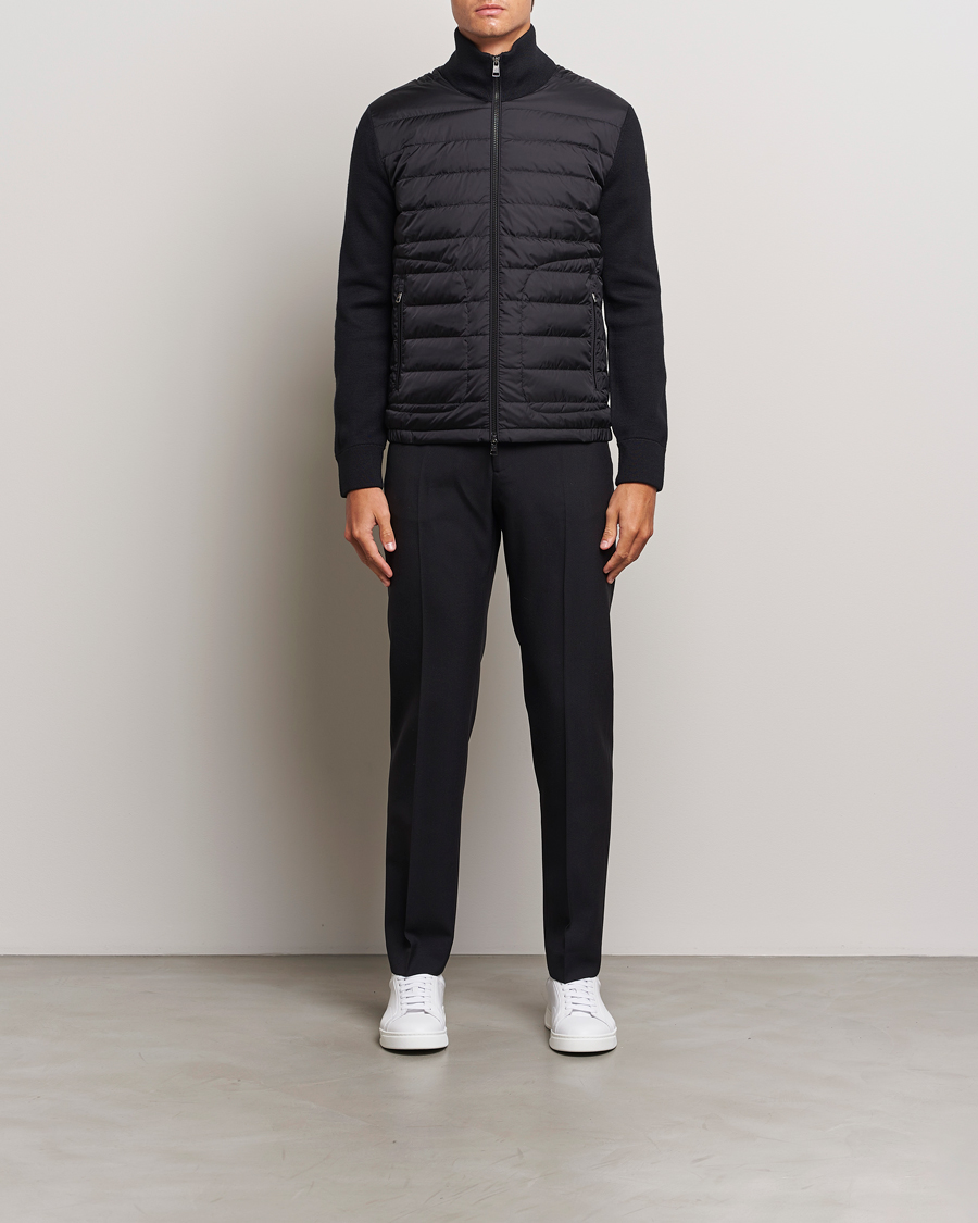 Homme | Pulls Et Tricots | Moncler | Hybrid Zip Cardigan Black