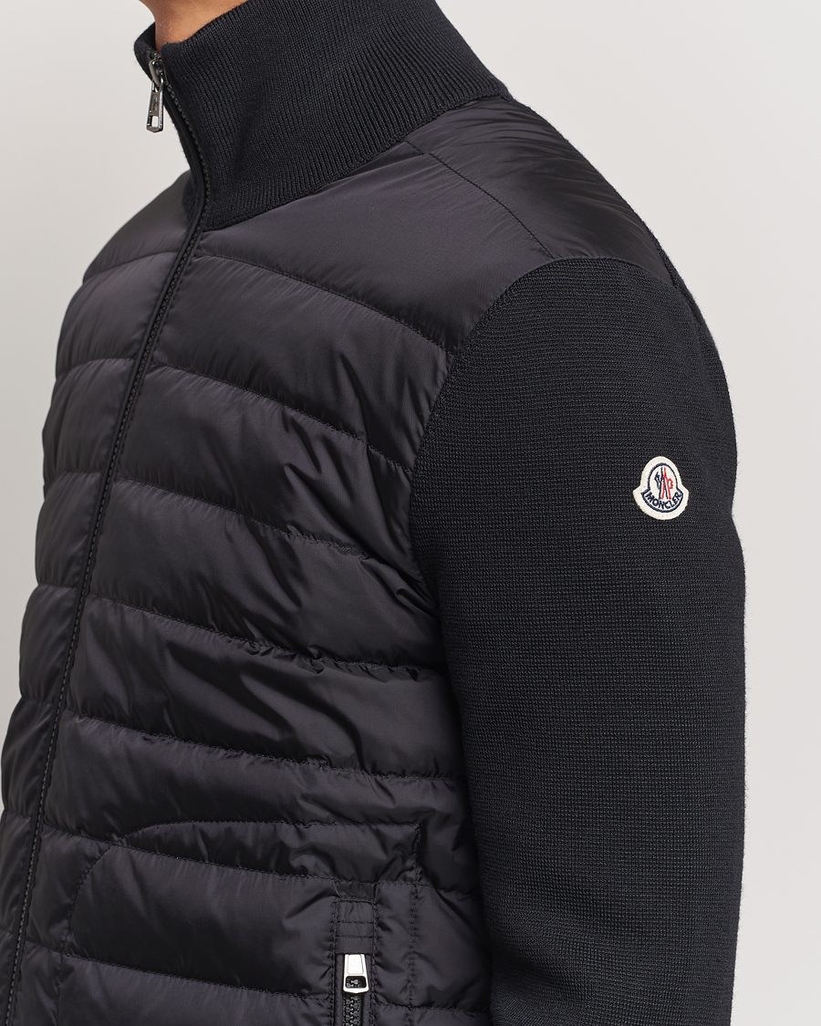 Homme | Pulls Et Tricots | Moncler | Hybrid Zip Cardigan Black