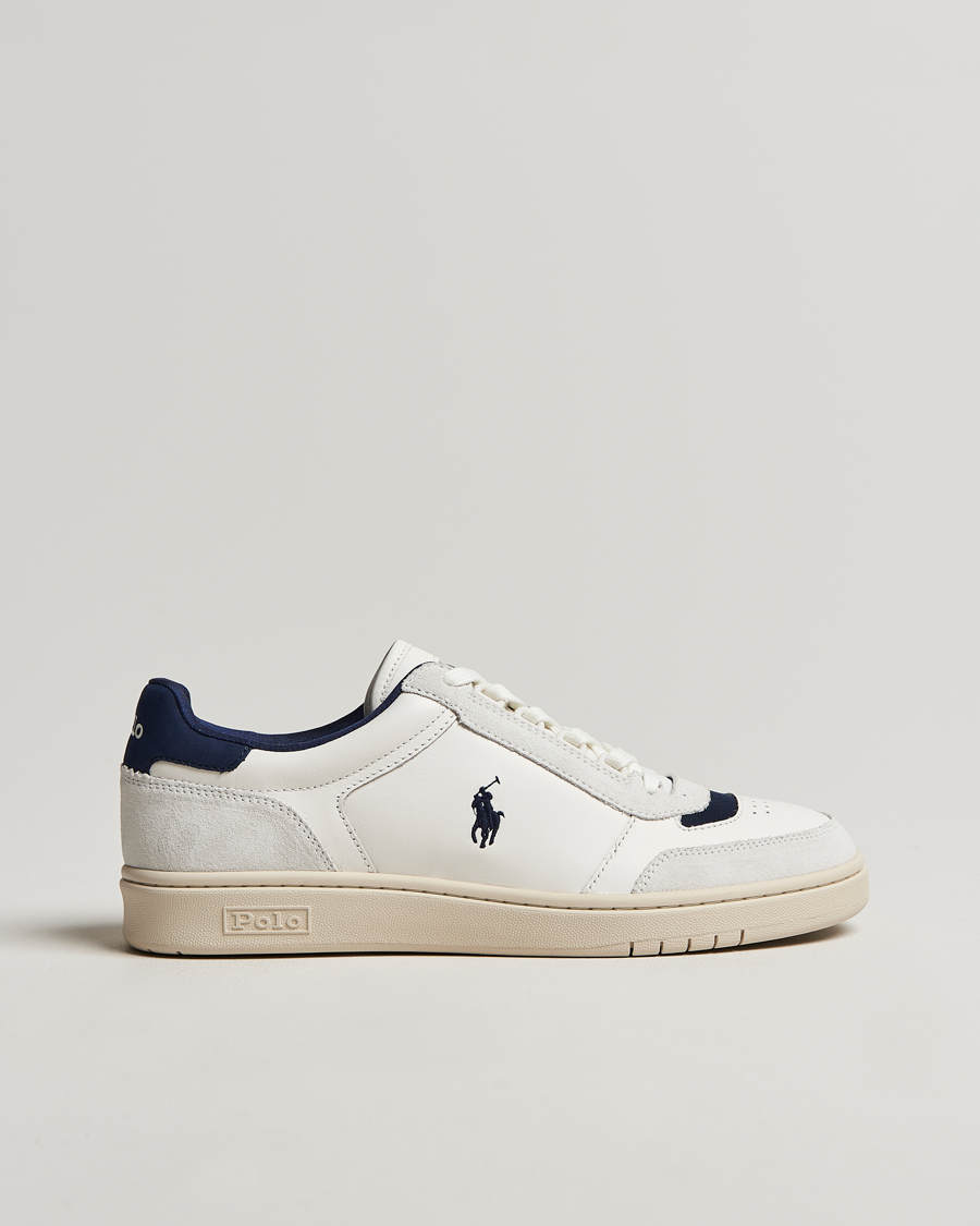 Homme | Polo Ralph Lauren Polo Court Sneaker Deckwash White/Navy | Polo Ralph Lauren | Polo Court Sneaker Deckwash White/Navy