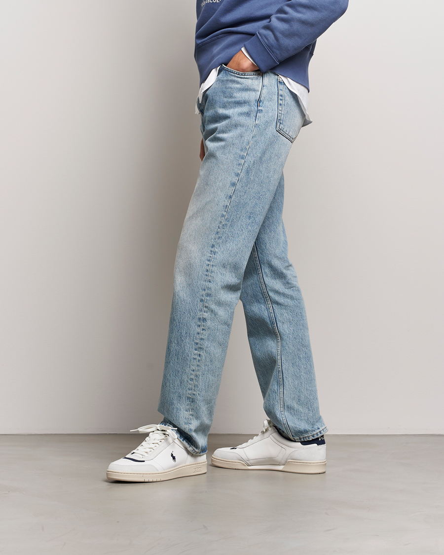 Homme | Polo Ralph Lauren Polo Court Sneaker Deckwash White/Navy | Polo Ralph Lauren | Polo Court Sneaker Deckwash White/Navy