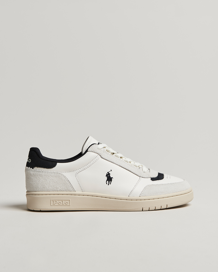 Homme | Polo Ralph Lauren Polo Court Sneaker Deckwash White/Black | Polo Ralph Lauren | Polo Court Sneaker Deckwash White/Black