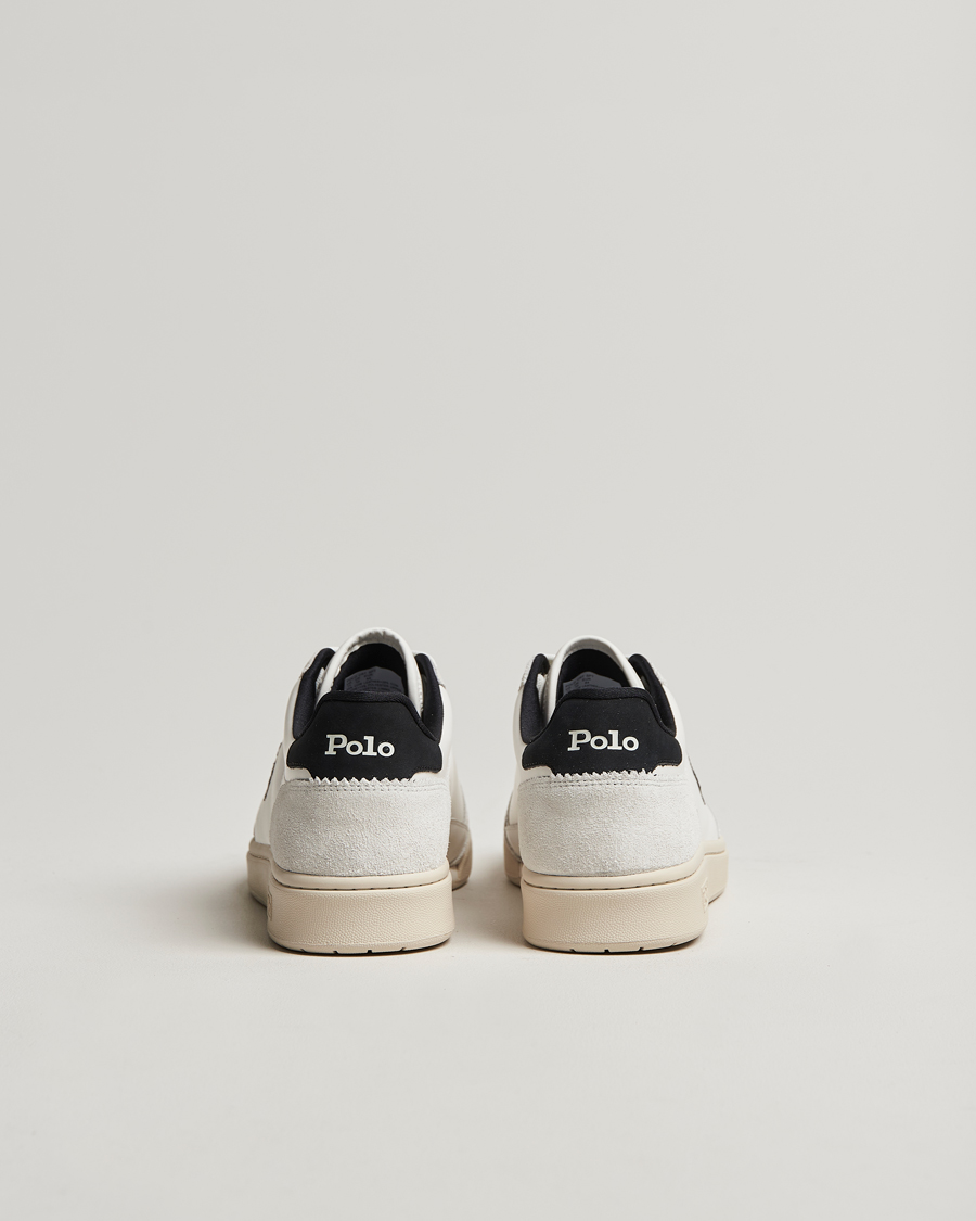 Homme | Polo Ralph Lauren Polo Court Sneaker Deckwash White/Black | Polo Ralph Lauren | Polo Court Sneaker Deckwash White/Black
