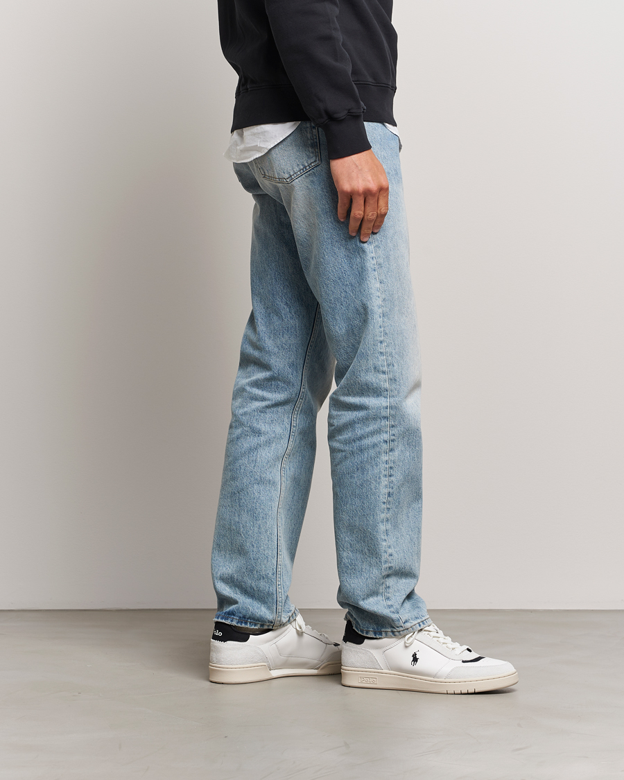 Homme | Polo Ralph Lauren Polo Court Sneaker Deckwash White/Black | Polo Ralph Lauren | Polo Court Sneaker Deckwash White/Black